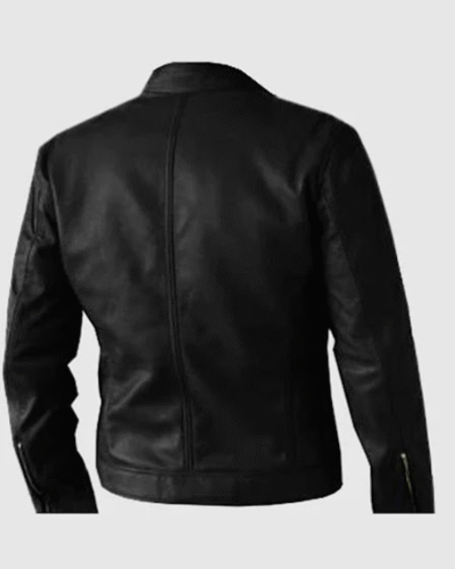 Exclusive Black Leather Biker Jacket - Image 2
