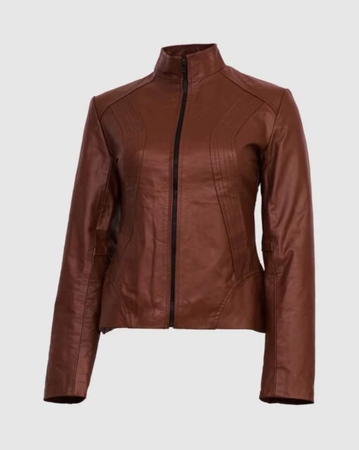 Tan Brown Leather Jacket
